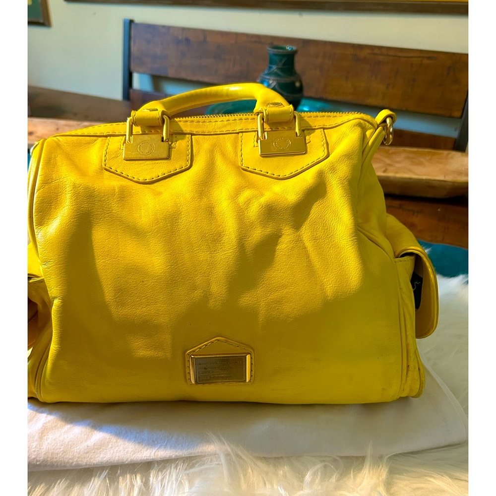 Marc Jacobs Satchel/ Shoulder/ Crossbody Bag in Leather Yellow.